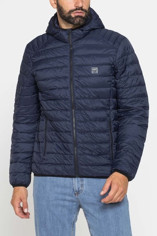 Blouson regular à capuche - Bleu marine