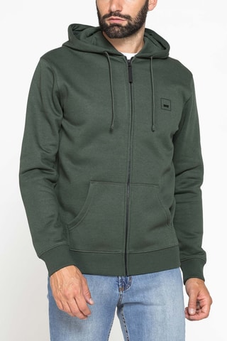 Sweat regular à capuche - Vert foncé