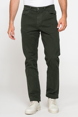 Pantalon regular - Vert foncé