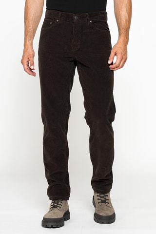 Pantalon regular - Marron