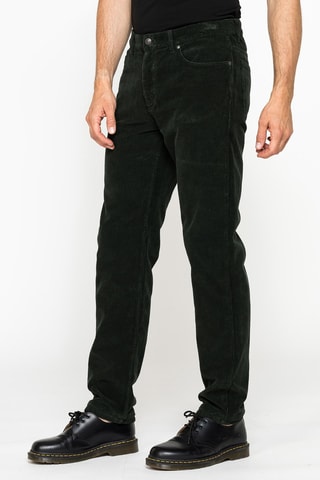 Pantalon regular - Vert foncé