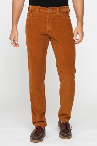Pantalon regular - Marron