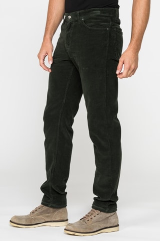 Pantalon regular - Vert foncé