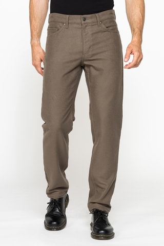 Pantalon regular - Marron