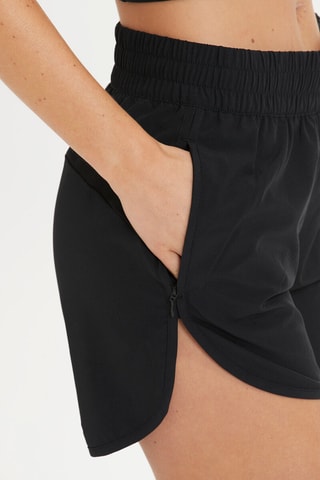 Calções de cintura subida - Preto