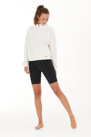 Calções ciclista de cintura alta - Preto