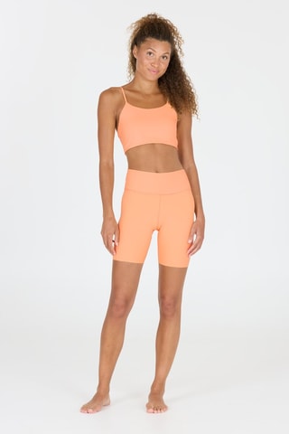 Calções ciclista de cintura alta - Salmão