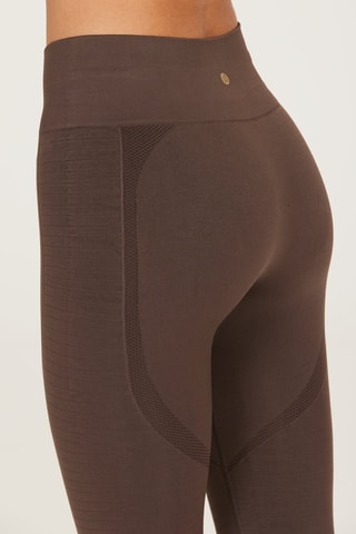 Leggings de desporto com cintura alta - Castanho