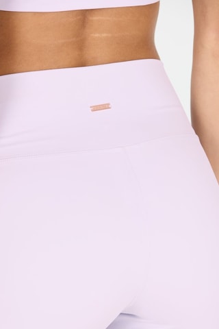 Calções ciclista de cintura alta - Rosa-maquilhagem