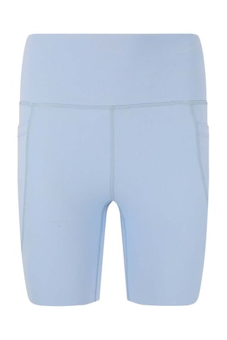 Calções ciclista de cintura alta - Azul-celeste