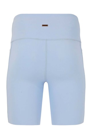 Calções ciclista de cintura alta - Azul-celeste