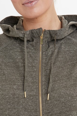 Sweat com capuz - Verde-escuro azeitona