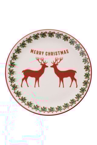 6 assiettes à dessert en porcelaine - 19,3 cm