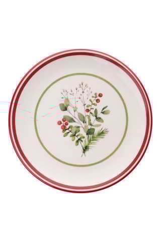 6 assiettes à dessert en porcelaine - 19,3 cm