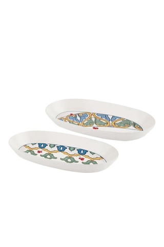 2 plats de service en céramique - 29 cm