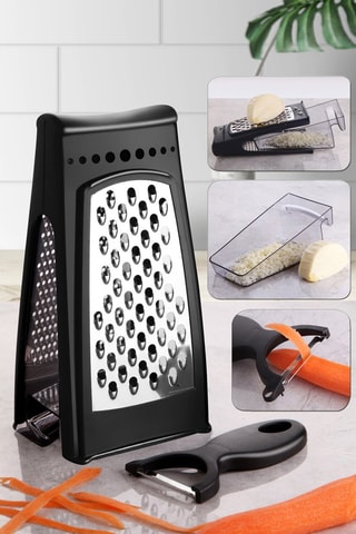 Râpe en acier inoxydable et éplucheur