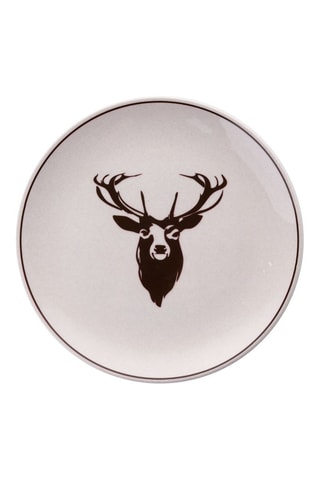 6 assiettes plates en céramique - 25,5 cm