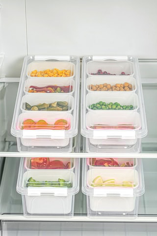 4 boîtes de conservation en plastique sans BPA - 250, 450, 2500 et 3500 ml