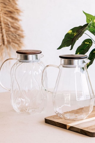 Carafe en verre et en bambou - 2 l