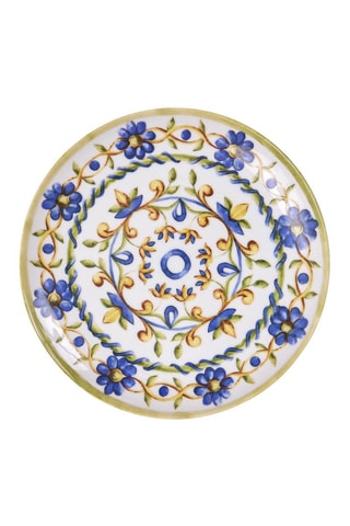 4 assiettes à dessert en porcelaine - 21 x 21 x 2 cm