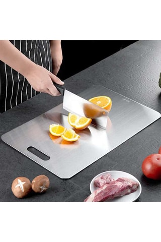 Planche à découper en acier inoxydable Pascelk - 15 x 25 cm