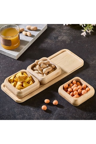 Service en bambou Acero-32120 - 4 pièces