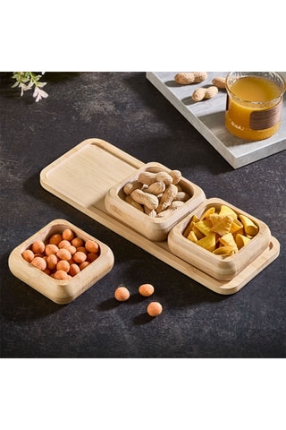 Service en bambou Acero-32120 - 4 pièces