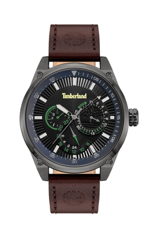 Montre à quartz en cuir Dumbarton-Z - Chronographe - Marron et gris