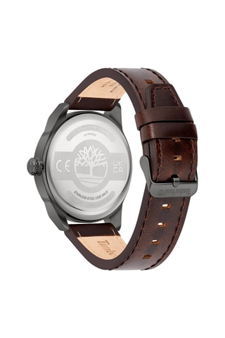 Montre à quartz en cuir Dumbarton-Z - Chronographe - Marron et gris