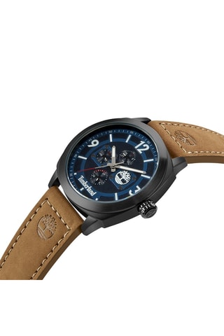 Montre à quartz en cuir Guelph-Z - Chronographe - Marron et noir