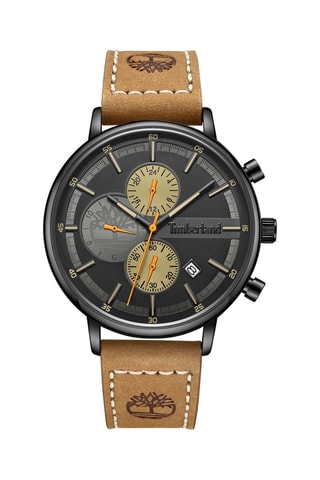 Montre à quartz en nubuck et plaqué ion noir TBL SMU Sterling - Beige et noir