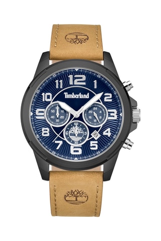 Montre en cuir - Chronographe - Beige et noir