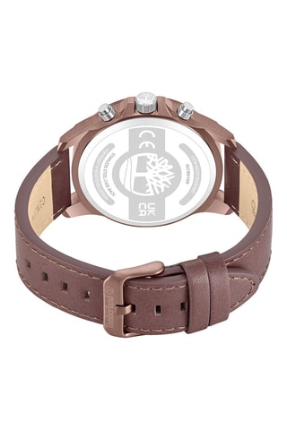 Montre en cuir - Chronographe - Marron et bronze