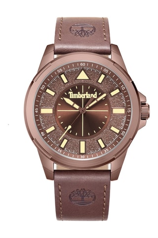 Montre à quartz en cuir - Brun