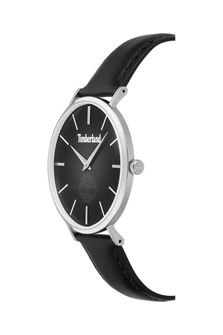 Montre en cuir - Noir et argenté