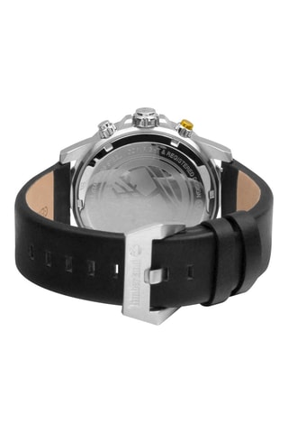 Montre en cuir - Tachymètre et chronographe - Noir et argenté