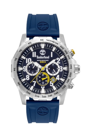 Montre en cuir - Tachymètre et chronographe - Noir et argenté