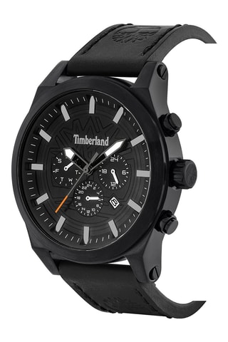 Montre en cuir - Chronographe - Noir