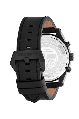 Montre en cuir - Chronographe - Noir