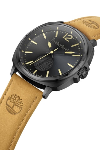 Montre en cuir - Beige et noir