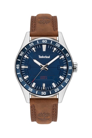 Montre en cuir - Marron et bleu