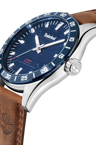 Montre en cuir - Marron et bleu