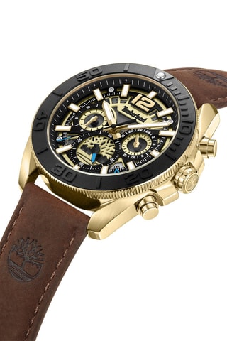 Montre en cuir - Chronographe - Marron et noir