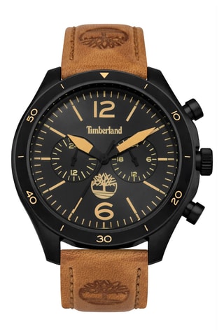 Montre en cuir - Chronographe - Marron et noir