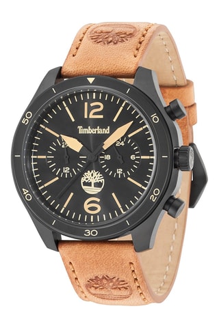 Montre en cuir - Chronographe - Marron et noir