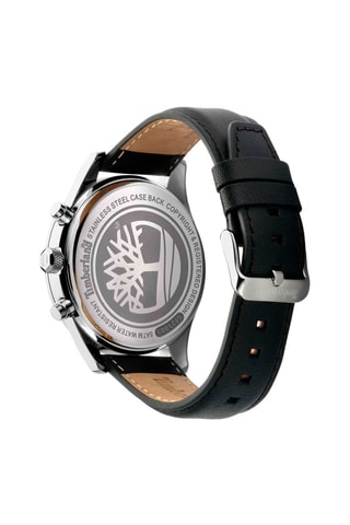 Montre à quartz en cuir Chicopee - Noir et orange