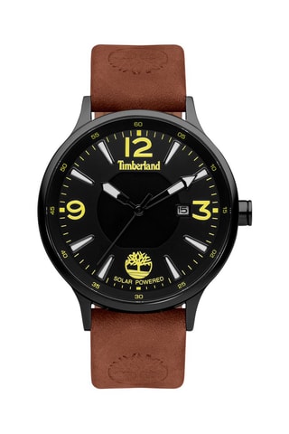 Montre à quartz en cuir Marblehead - Marron et noir