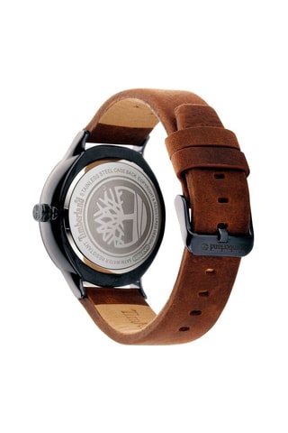 Montre à quartz en cuir Marblehead - Marron et noir