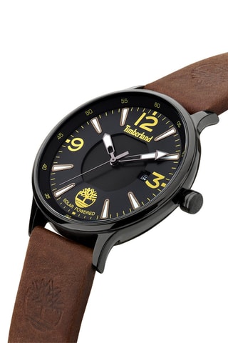 Montre à quartz en cuir Marblehead - Marron et noir