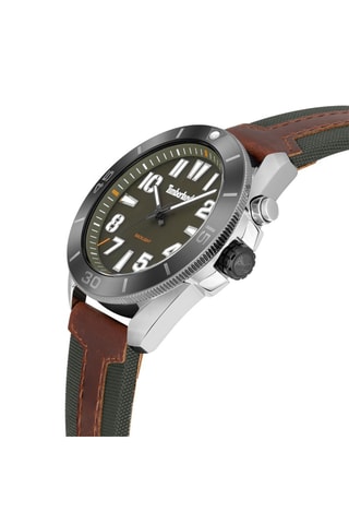 Montre à quartz en nylon Warrick - Kaki et marron